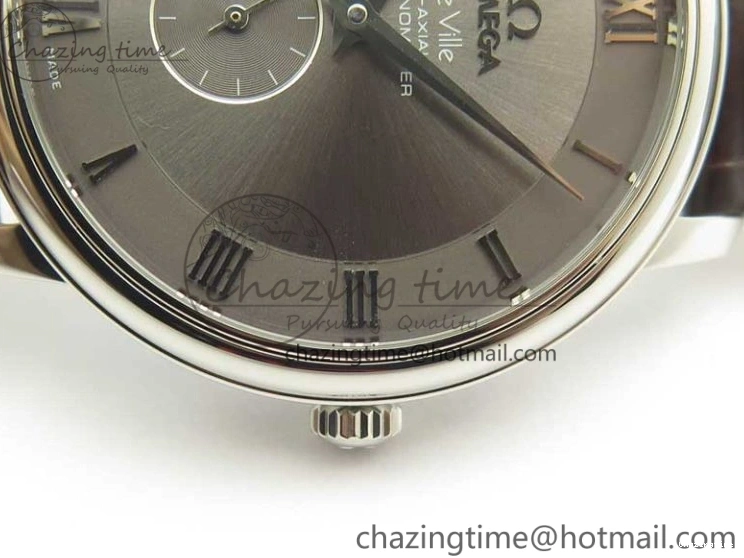 0329 Original De Ville Prestige Small Second TWF 1:1 Best Edition Gray Dial on Black Leather Strap MIYOTA 8036